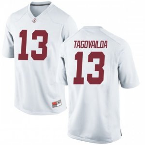 Youth Alabama Crimson Tide #13 Tua Tagovailoa White Replica NCAA College Football Jersey 2403YGLH2